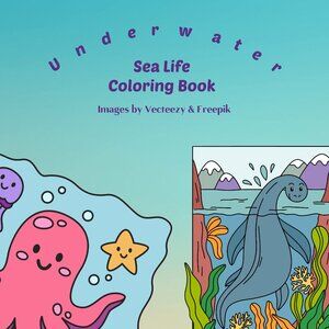 Underwater Sea Life Coloring Book (25 Images)